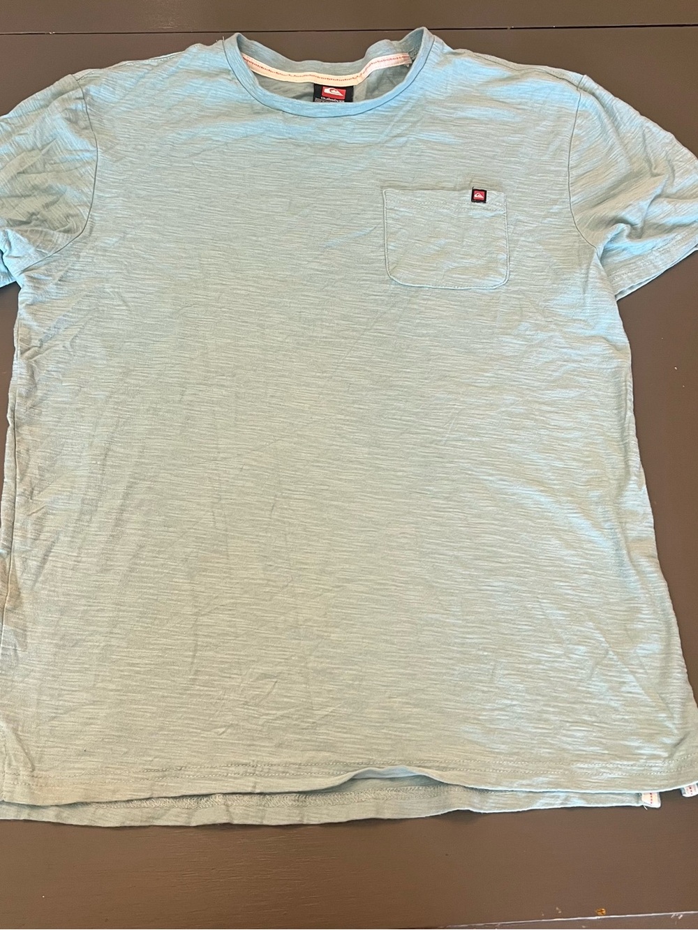 Quiksilver Women’s Light Aqua Short Sleeve Pocket Tee